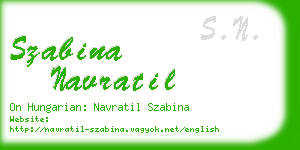 szabina navratil business card